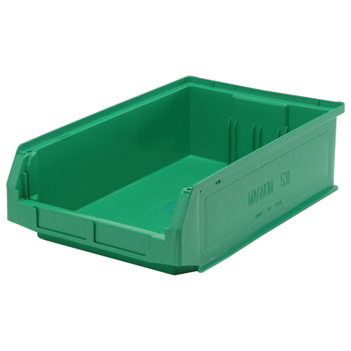 Contenants g&eacute;ants empilables, 12,375" la x 19,75" p x 5,875" h, Vert Distribution Industrielle GC