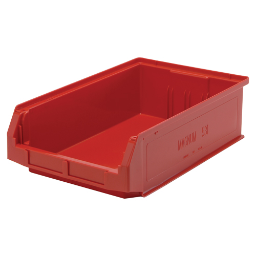 Contenants g&eacute;ants empilables, 12,375" la x 19,75" p x 5,875" h, Rouge Distribution Industrielle GC