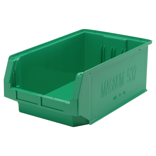 Giant Stacking Containers, 12.375" W x 19.75" D x 7.875" H, Green Distribution Industrielle GC