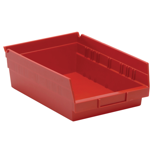 Shelf Bins, 8-3/8" W x 4" H x 11-5/8" D, Red, 30 lbs. Capacity Distribution Industrielle GC