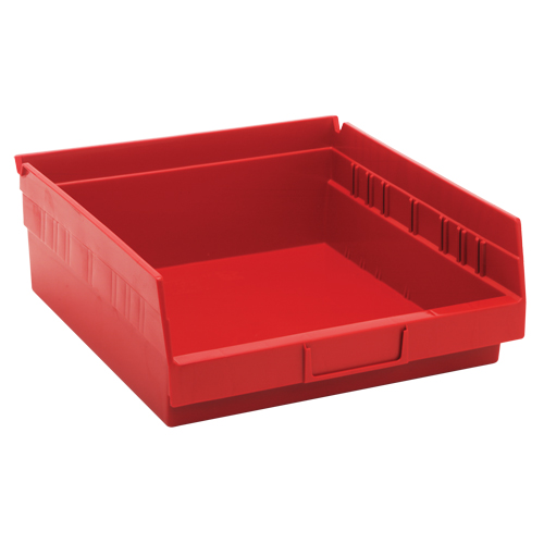 Shelf Bins, 11-1/8" W x 4" H x 11-5/8" D, Red, 30 lbs. Capacity Distribution Industrielle GC