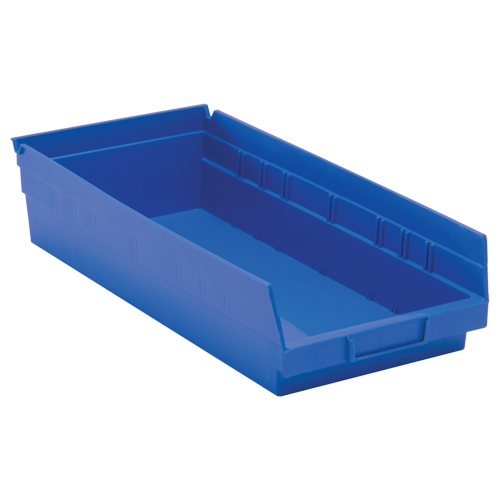 Bacs de rangement pour tablettes, 8-3/8" la x 4" H x 17-7/8" p, Bleu, Capacit&eacute; 40 lb Distribution Industrielle GC