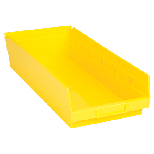 Bacs de rangement pour tablettes, 8-3/8" la x 4" H x 17-7/8" p, Jaune, Capacit&eacute; 40 lb Distribution Industrielle GC