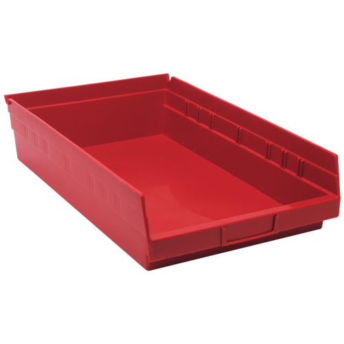 Shelf Bins, 11-1/8" W x 4" H x 17-7/8" D, Red, 40 lbs. Capacity Distribution Industrielle GC