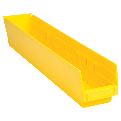 Shelf Bins, 4-1/8" W x 4" H x 23-5/8" D, Yellow, 50 lbs. Capacity Distribution Industrielle GC