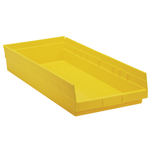 Bacs de rangement pour tablettes, 11-1/8" la x 4" H x 23-5/8" p, Jaune, Capacit&eacute; 50 lb Distribution Industrielle GC