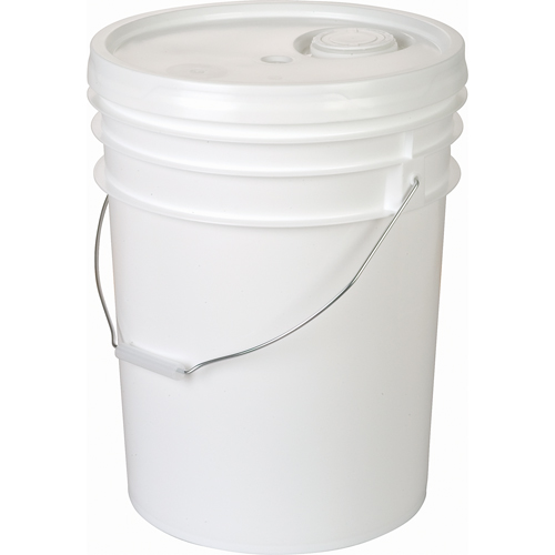 Seau blanc avec couvercle &agrave; joint d'&eacute;tanch&eacute;it&eacute;, Plastique, 20 L Distribution Industrielle GC