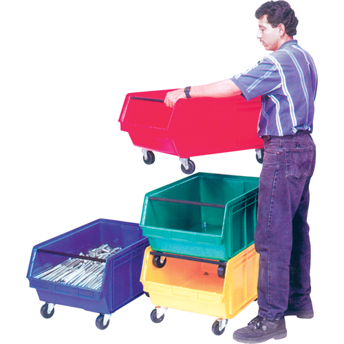 Bac g&eacute;ant empilable et mobile, 11-7/8" ha x 18-3/8" la x 29" p, Capacit&eacute; de 150 lb, Jaune Distribution Industrielle GC