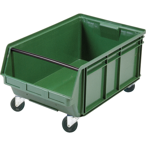 Bac g&eacute;ant empilable et mobile, 11-7/8" ha x 18-3/8" la x 29" p, Capacit&eacute; de 150 lb, Vert Distribution Industrielle GC