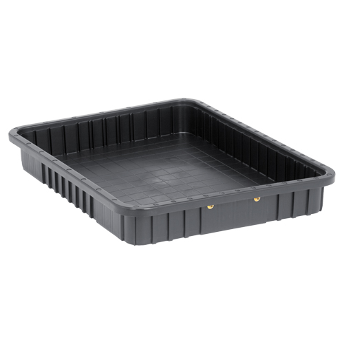 Bacs divisibles conducteurs, Polypropyl&egrave;ne, 17-1/2" la x 22-1/2" p x 3" h, Noir Distribution Industrielle GC
