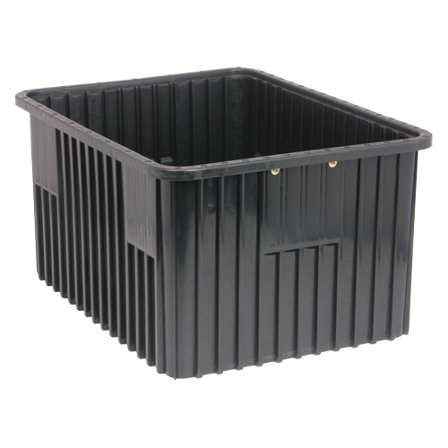 Bacs divisibles conducteurs, Polypropyl&egrave;ne, 17-1/2" la x 22-1/2" p x 12" h, Noir Distribution Industrielle GC
