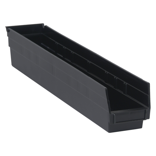 Economy Shelf Bin, 4-1/8" W x 4" H x 23-5/8" D, Black Distribution Industrielle GC