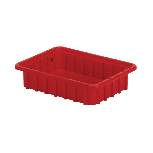 Divider Box&reg; Containers, Polyethylene, 10.8" W x 8.3" D x 2.5" H, Red Distribution Industrielle GC