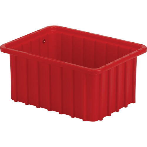 Contenant Divider Box, Poly&eacute;thyl&egrave;ne, 9,8" la x 7,3" p x 5" h, Rouge Distribution Industrielle GC