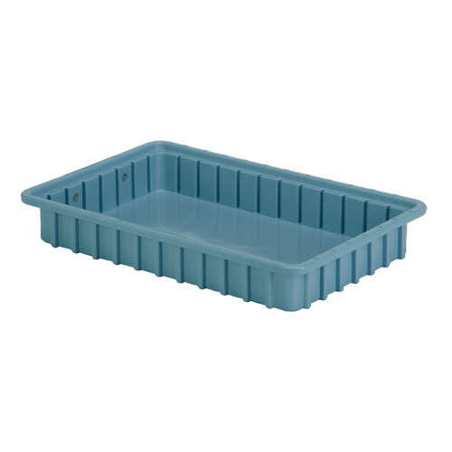 Divider Box&reg; Containers, Polyethylene, 16.5" W x 10.9" D x 2.5" H, Light Blue Distribution Industrielle GC