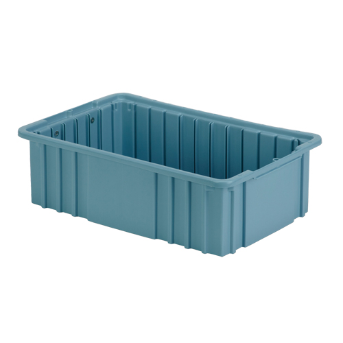 Contenant Divider Box, Poly&eacute;thyl&egrave;ne, 15,5" la x 9,9" p x 5" h, Bleu p&acirc;le Distribution Industrielle GC