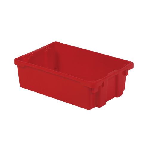 Contenants Stack-N-Nest Polylewton, 6,2" x 20,1" x 13", Rouge Distribution Industrielle GC