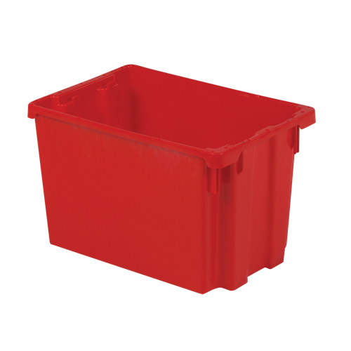Contenants Stack-N-Nest Polylewton, 12,1" x 19,4" x 12,9", Rouge Distribution Industrielle GC