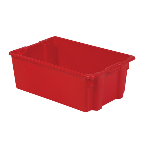 Contenants Stack-N-Nest Polylewton, 10,5" x 28,4" x 18,7", Rouge Distribution Industrielle GC