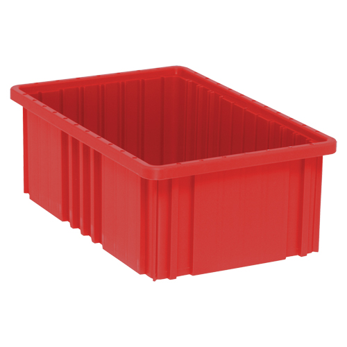 Divider Box&reg; Containers, Plastic, 16.5" W x 10.9" D x 6" H, Red Distribution Industrielle GC