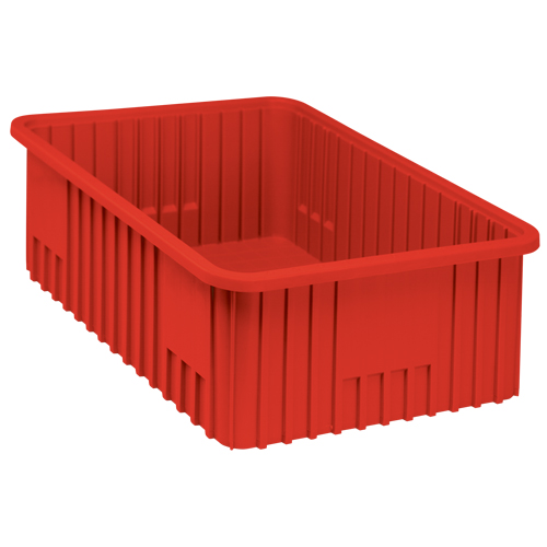 Contenants Divider Box, Plastique, 22,5" la x 17,5" p x 8" h, Rouge Distribution Industrielle GC