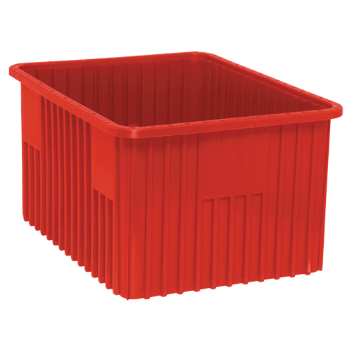 Divider Box&reg; Containers, Plastic, 22.5" W x 17.5" D x 12" H, Red Distribution Industrielle GC