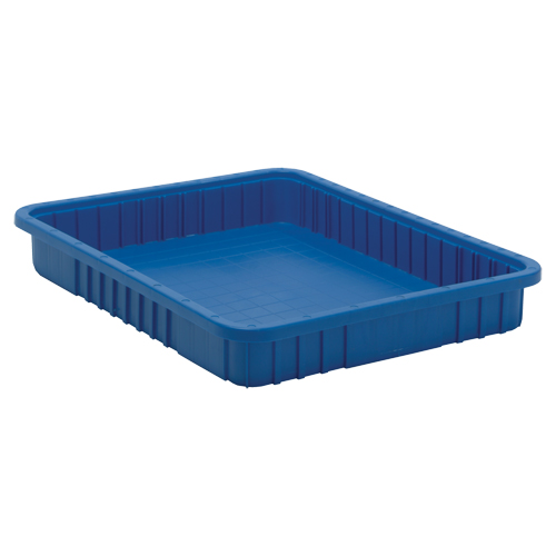 Divider Box&reg; Containers, Plastic, 22.5" W x 17.5" D x 3" H, Blue Distribution Industrielle GC