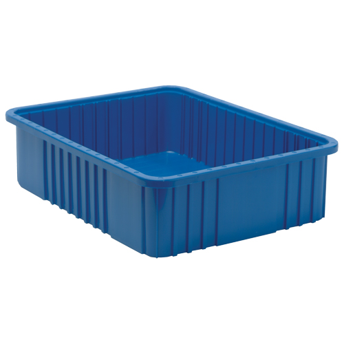 Contenants Divider Box, Plastique, 22,5" la x 17,5" p x 6" h, Bleu Distribution Industrielle GC
