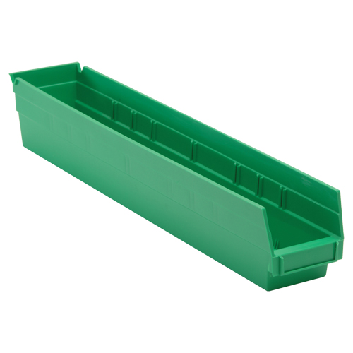 Bac pour &eacute;tag&egrave;re &eacute;conomique, 4-1/8" la, 4" h x 23-5/8" p, Vert Distribution Industrielle GC
