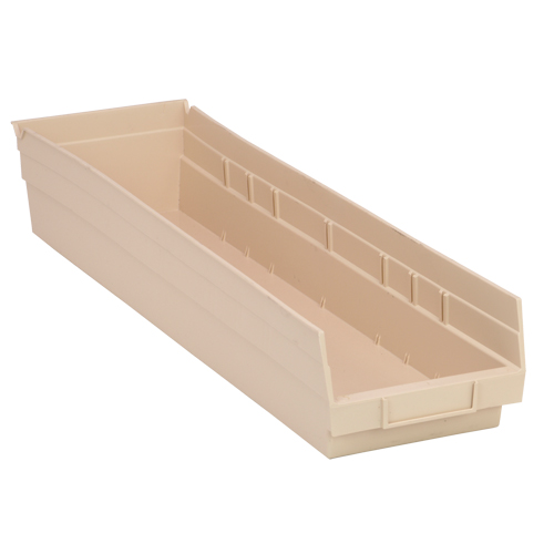 Economy Shelf Bin, 6-5/8" W x 4" H x 23-5/8" D, Ivory Distribution Industrielle GC