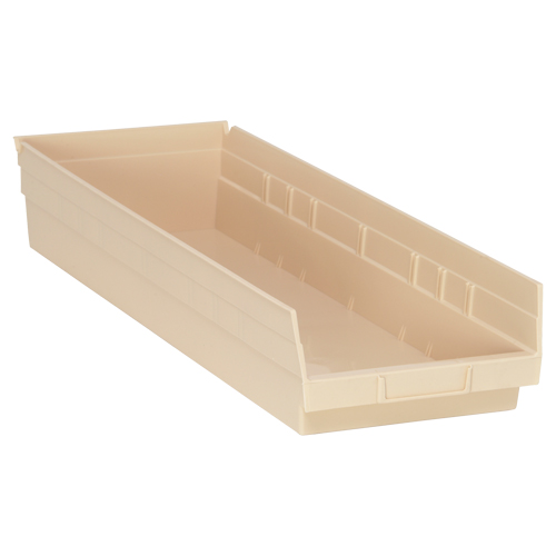 Bac pour &eacute;tag&egrave;re &eacute;conomique, 8-3/8" la x 4" H x 23-5/8" p, Ivoire, Capacit&eacute; 60 lb Distribution Industrielle GC
