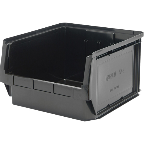 Stacking Container, 18.375" W x 18.375" D x 11.875" H, Black Distribution Industrielle GC