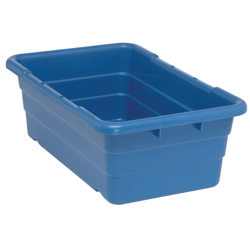 Bacs empilables en crois&eacute;, 16" la x  p x 8,5" h, Bleu Distribution Industrielle GC