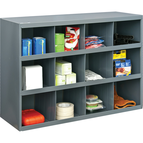 Armoires pour bacs de rangement, Acier, 12 tiroirs, 33-3/4" x 12" x 23-7/8", Gris Distribution Industrielle GC