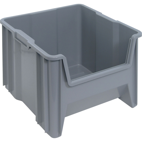 Giant Stacking Containers, 16.5" W x 17.5" D x 12.5" H, Grey Distribution Industrielle GC