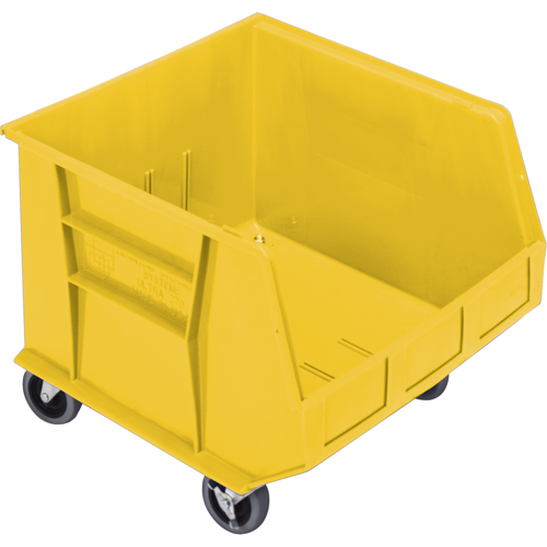 Mobile Bin, 14" H x 16-1/2" W x 18" D, 75 lbs. Capacity, Yellow Distribution Industrielle GC