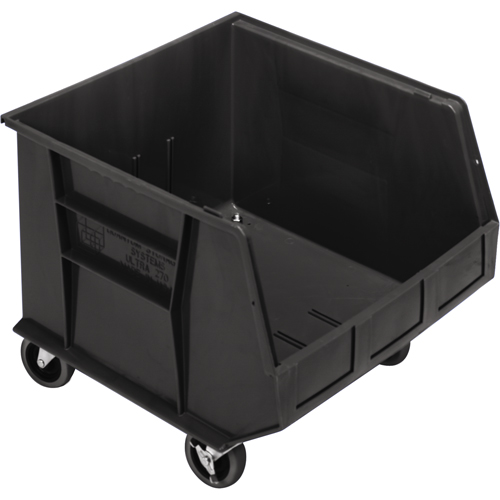 Bac mobile, 14" ha x 16-1/2" la x 18" p, Capacit&eacute; de 75 lb, Noir Distribution Industrielle GC