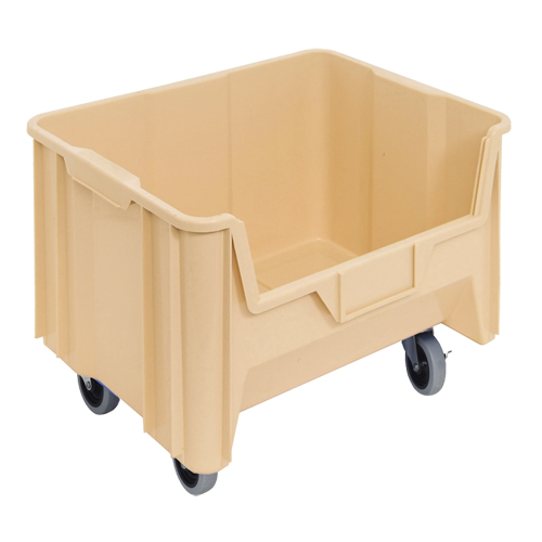 Bac g&eacute;ant mobile empilable, 12-7/16" ha x 19-7/8" la x 15-1/4" p, Capacit&eacute; de 250 lb, Ivoire Distribution Industrielle GC