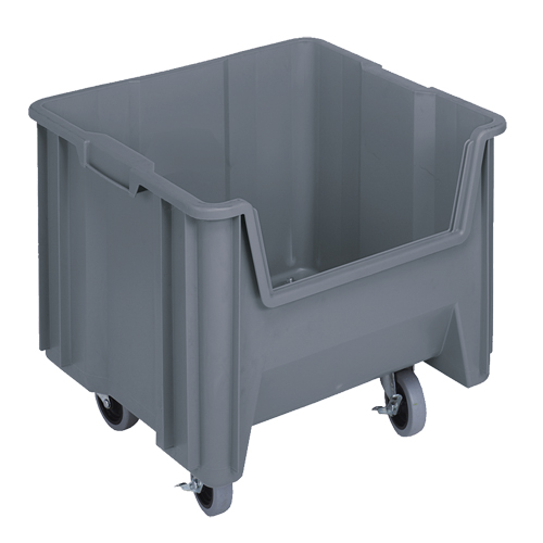 Mobile Giant Stack Container, 12-1/2" H x 16-1/2" W x 17-1/2" D, 250 lbs. Capacity, Grey Distribution Industrielle GC