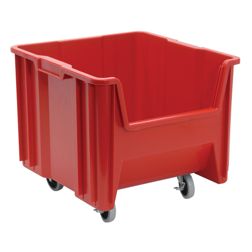 Mobile Giant Stack Container, 12-1/2" H x 16-1/2" W x 17-1/2" D, 250 lbs. Capacity, Red Distribution Industrielle GC