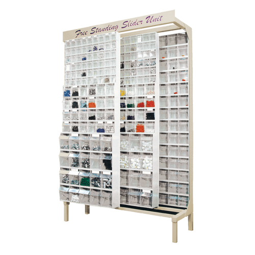Syst&egrave;me de stockage &agrave; glissi&egrave;re &agrave; bacs basculants autonome, 48" la x 18" p x 77" h, 180 tiroirs Distribution Industrielle GC