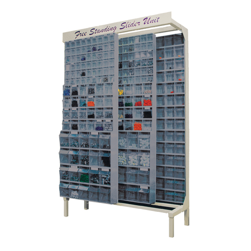 Free-Standing Tip-Out Bins Slider System, 48" W x 18" D x 77" H, 364 Drawers Distribution Industrielle GC