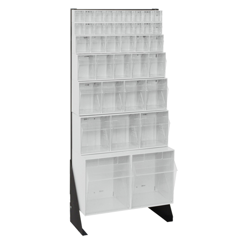 Tip-Out Bins Stand, 23-5/8" W x 8" D x 52" H, 38 Drawers Distribution Industrielle GC