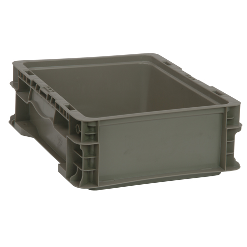 Contenant pliable et empilable, 15" la x 12" p x 5" h, Gris Distribution Industrielle GC
