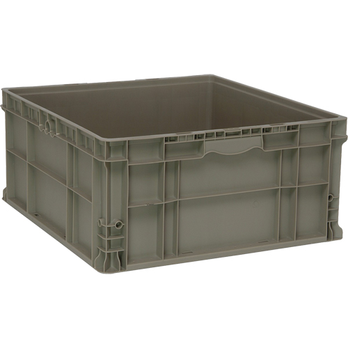 Stacking Container, 22.5" W x 22.5" D x 11" H, Grey Distribution Industrielle GC