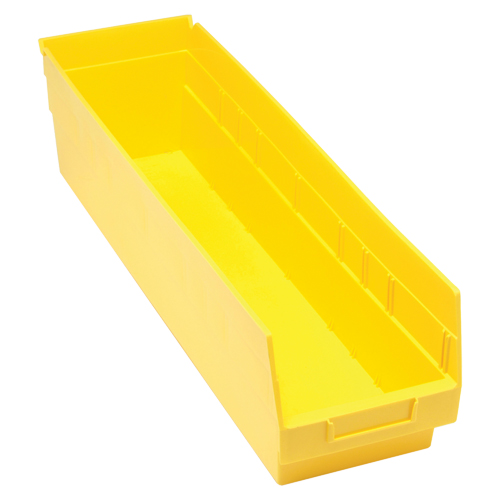 Bacs en plastique pour &eacute;tag&egrave;res Store More, 6-5/8" la x 6" H x 23-5/8" p, Jaune, Capacit&eacute; 90 lb Distribution Industrielle GC