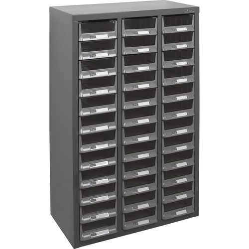 Casiers pour pi&egrave;ces KPC-100 , Acier galvanis&eacute;, 36 tiroirs, 23" x 11-2/5" x 36-9/10", Gris Distribution Industrielle GC