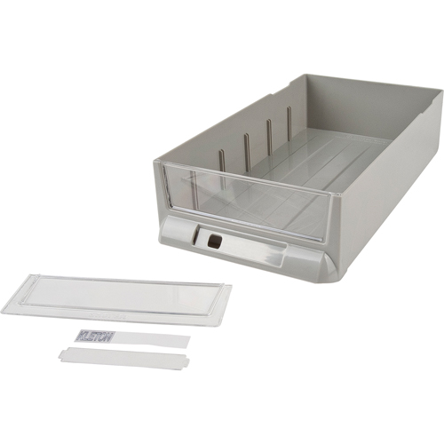 Replacement Drawer for KPC-100 Parts Cabinets, Plastic, 6-3/8" W x 11-3/10" D x 2-11/16" H, Grey Distribution Industrielle GC