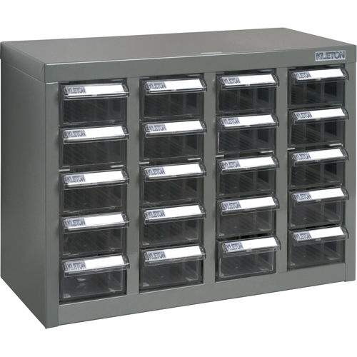 Casiers pour pi&egrave;ces KPC-600, Acier, 20 tiroirs, 18-1/3" x 8-2/3" x 13-3/4", Gris Distribution Industrielle GC