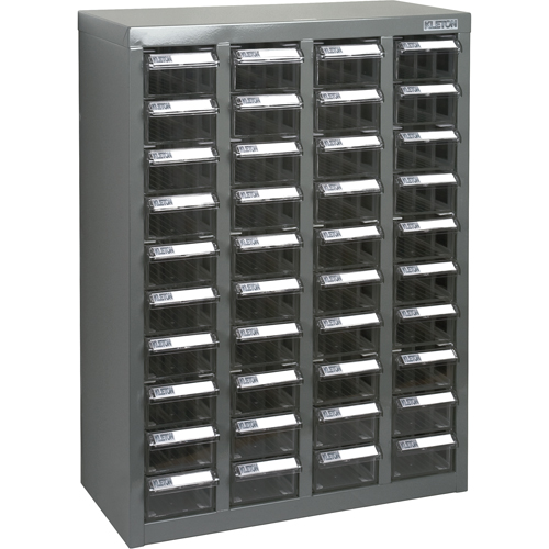 Casiers pour pi&egrave;ces KPC-600, Acier galvanis&eacute;, 40 tiroirs, 18-3/10" x 8-7/10" x 25-3/10", Gris Distribution Industrielle GC